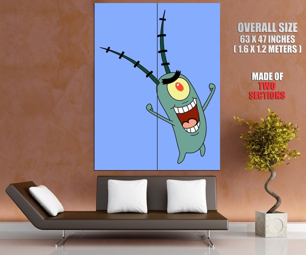 Sheldon J Plankton Spongebob Squarepants Cool Art Giant Huge Print Poster