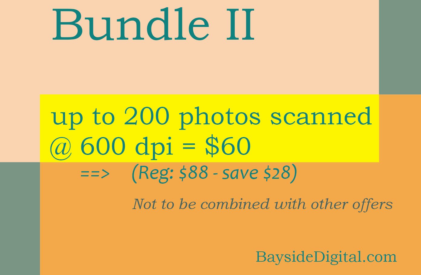 Scanning Digitizing Photos up to 200 at 600 dpi - special sale