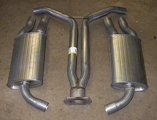 1984 Chevrolet Corvette 2 REAR Mufflers and Center Y Pipe Assembly