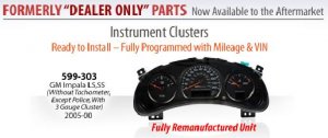 Instument Cluster 2004-2005 Chevrolet Impala SS 3.8L - V6 599-303