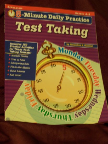5-Minute Daily Practice Test Taking for Grades 4-8