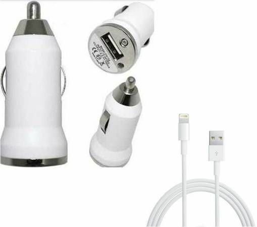 2 OEM Genuine USB Lightning Cable Car Charger Apple iPhone 6 6 Plus iPhone 5 5s