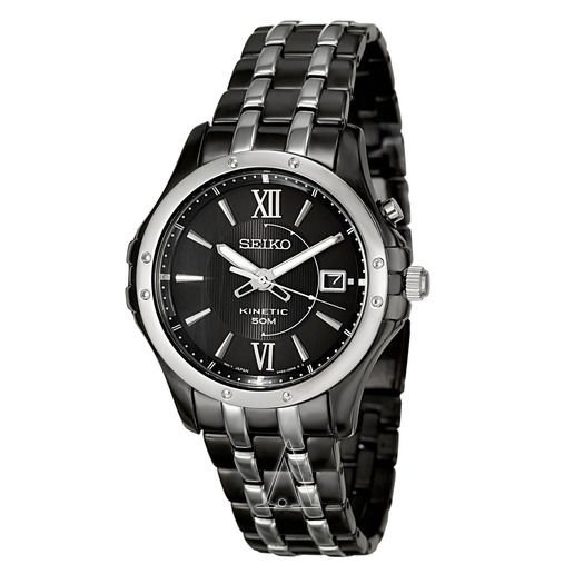 Seiko LE Grand Kinetic Power Black Sport Watch SKA551 Brand New