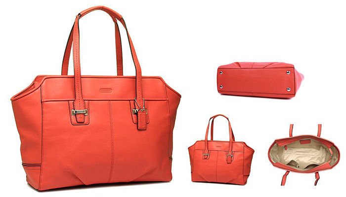 Brand New Genuine COACH TAYLOR LEATHER ALEXIS CARRYALL HANDBAG SV/Tearose