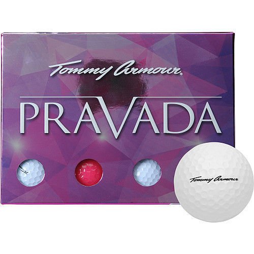 Tommy Armour Women's Pravada Golf Balls - 12 Pack-White/Pink