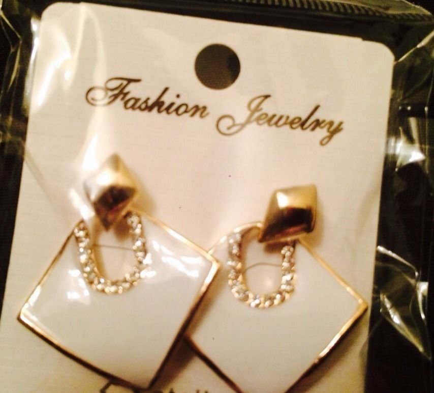 Casual White Earrings