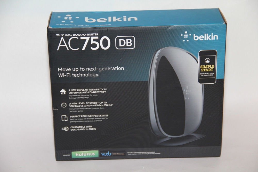 Brand New Belkin AC750 Wi-Fi Dual-Band AC Router -F9K1116 - Sealed