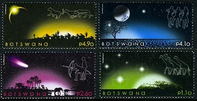 Botswana Night Skies set of 4 stamps, mnh