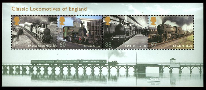 Great Britain Classic Locomotives Souvenir Sheet