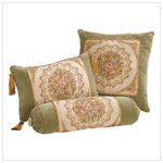 Green Velvet Cushion Set Of 3 -35744