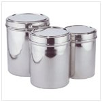 3 PC Stainless Steel Canister Set 35350