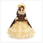 Porcelain Doll in Copper Dress 37097