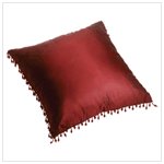Burgundy Beaded Pillow 35041