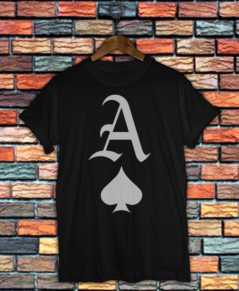 ACE OF SPADES PRINTED Shirt MONEY SWAG HIPSTER FRESH DOPE HYPE PRINT TOP A02