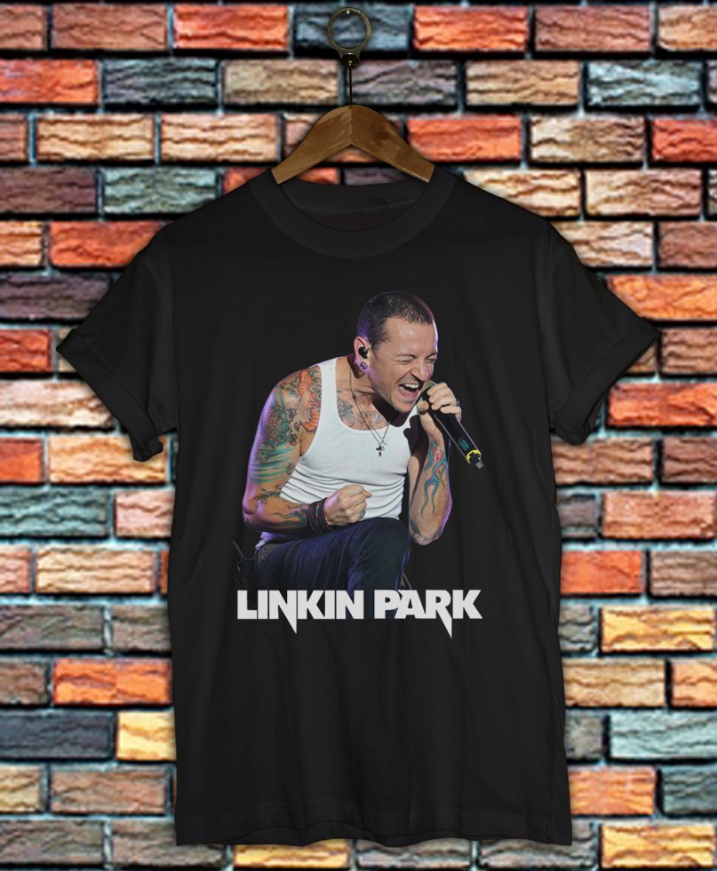 Chester Bennington RIP Linkin Park Black T-Shirt Linkin Park T Shirt Tee Size S-2XLCB02