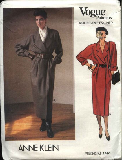 Vogue Sewing Pattern 1461 Misses Size 10 Anne Klein Wrap Dress