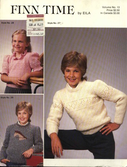 Finn time by Eila #13 Three Children’s Knitted Sweaters Patterns