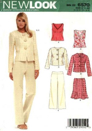 New Look Sewing Pattern 6808, New Look Sewing Pattern 6106 Sizes