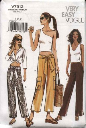 Misses Low-Rise, Bell Bottom Pants, Pattern, Size 4 - 10, McCalls