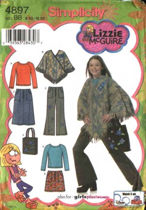 Knit Poncho Tam PDF Pattern for Girls Toddlers