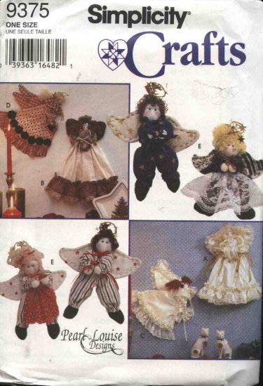 Simplicity Sewing Pattern 9375 Stuffed Angel Crafts Christmas Holiday