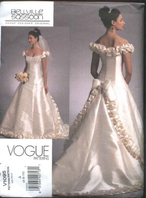 Vogue Sewing Pattern 1095 Misses Size 1216 Bellville Sassoon Wedding Dress 
