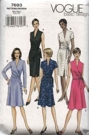 Wrap dress dressmaking pattern