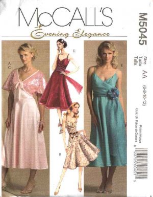 New Arrival 2013 Mccall Frilly Cocktail Dress Pattern