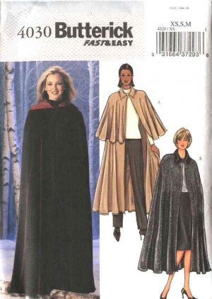 1970s Women's Long &amp; Short Cape Pattern Size by JeaniesShop