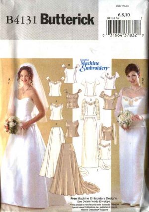 Butterick Sewing Pattern 4131 Misses Size 1822 Wedding Bridal 2Piece Dress