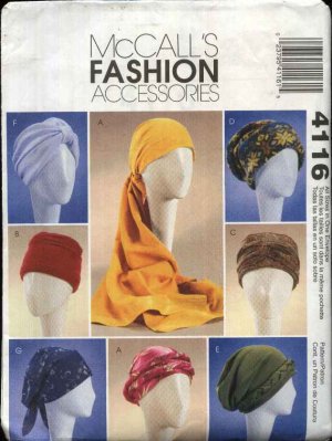 Head Fashion Turban Head Wraps Hats Chemo Mccalls Sewing Pattern
