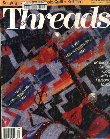 Threads Magazine Back Issue October November 1993 Issue 49 Used