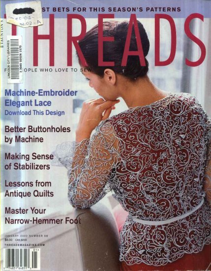 Threads Magazine Back Issue December 2001 January 2002 Issue 98 Used