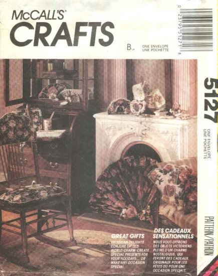 McCalls Sewing Pattern 5127 Victorian Style Home Decorations Pillows Cushions Picture Frames