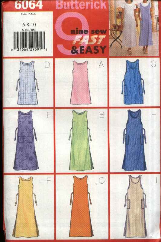 Butterick Sewing Pattern 6064 B6064 Misses Size 18-22 Easy Pullover Zipper Back Jumper