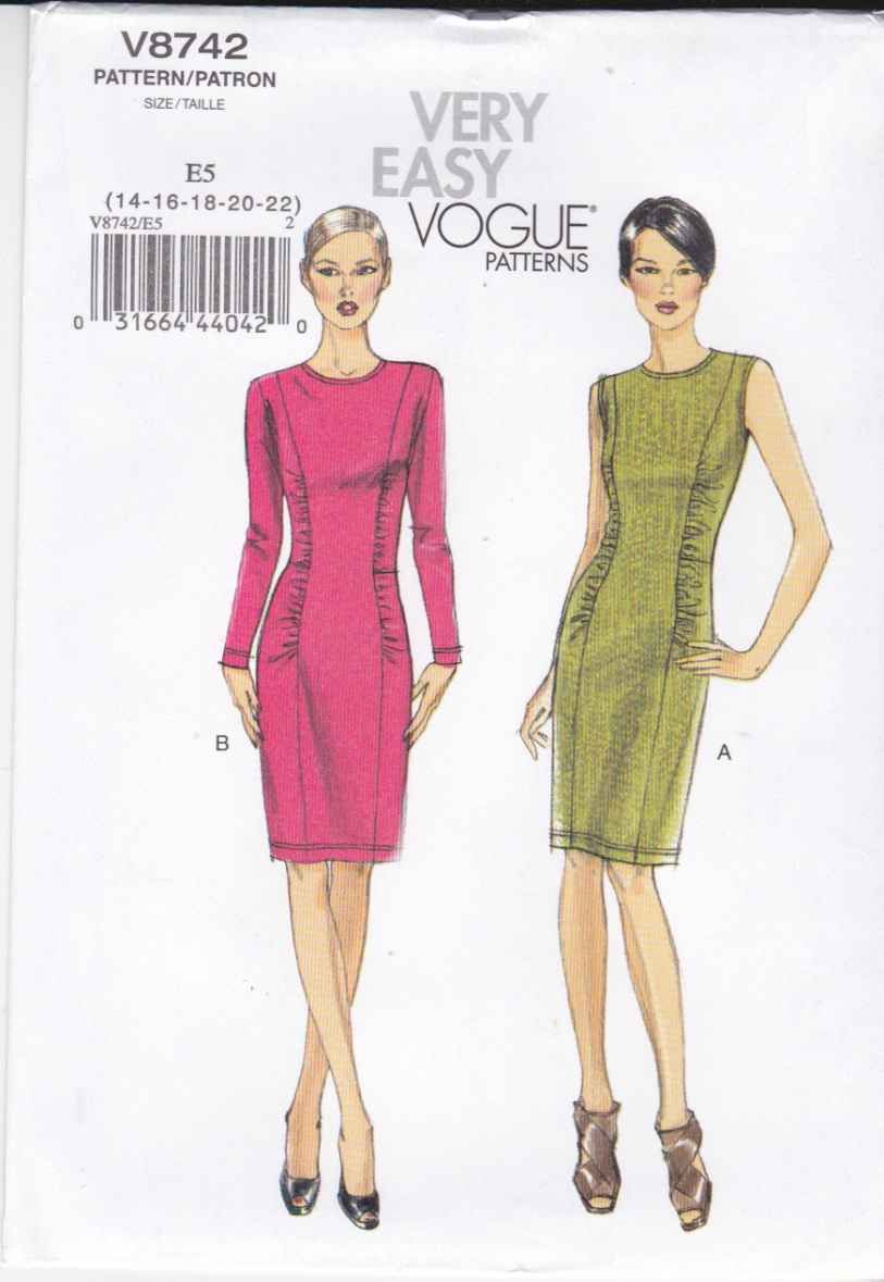 Vogue Sewing Pattern 8742 Misses Size 14-22 Easy Knit ...