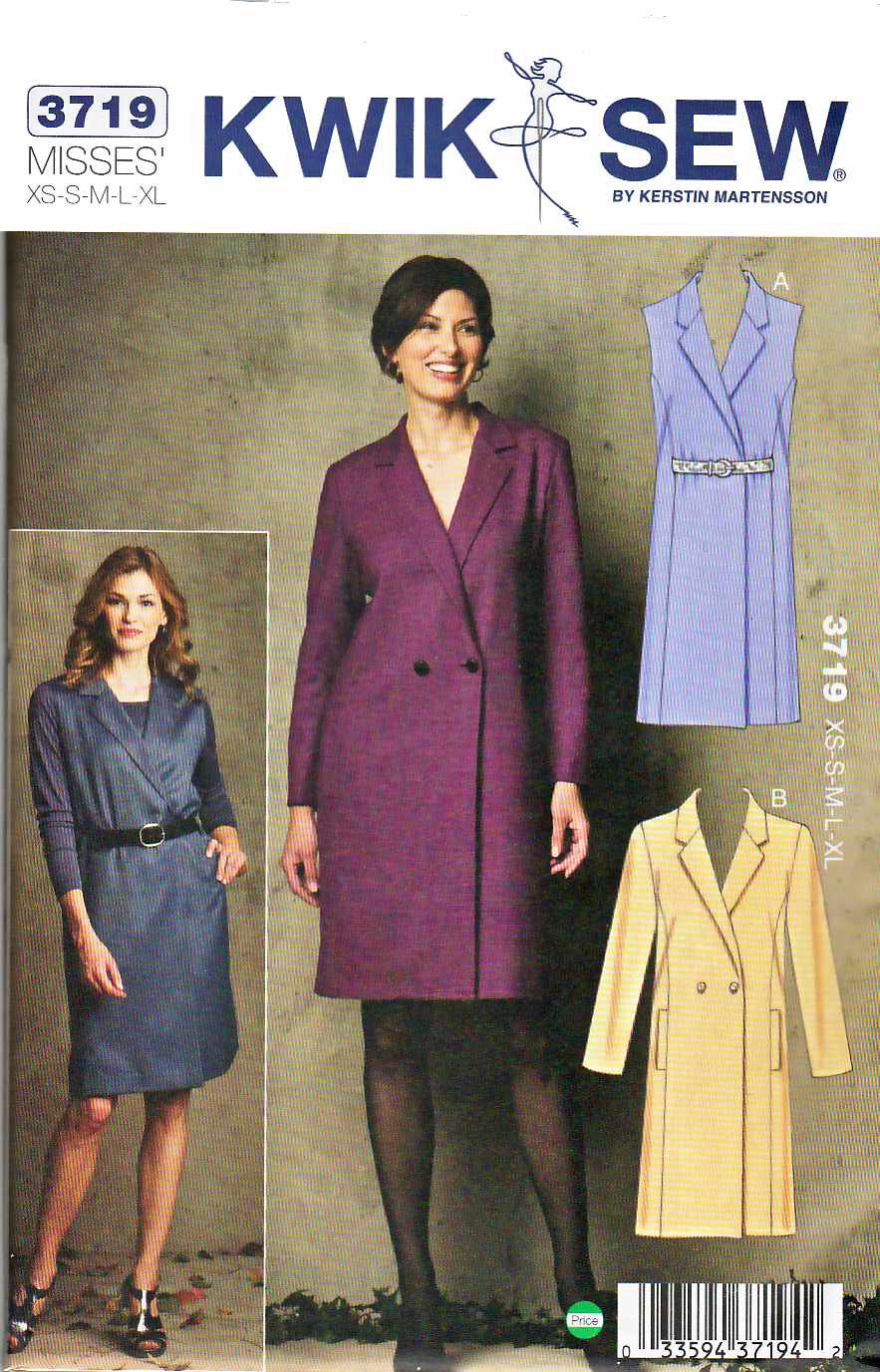 Kwik Sew Sewing Pattern 3719 Misses Sizes XS XL Approx 8 22 Double