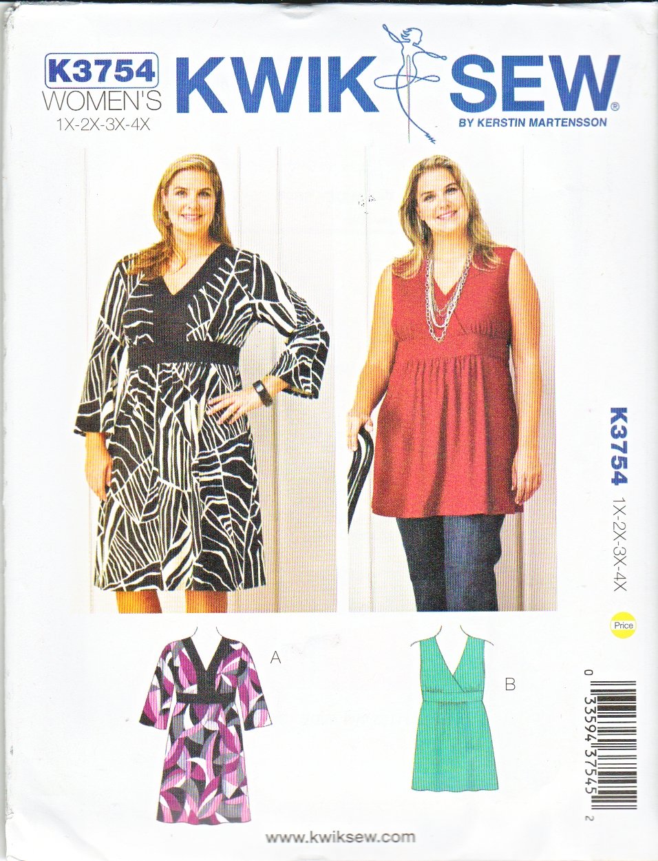 Kwik Sew Sewing Pattern Women S Plus Size X X W W Pullover