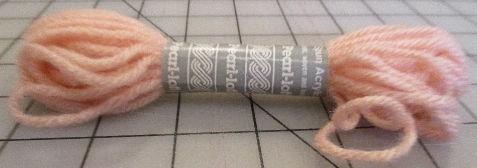Pearl-Loft 4-Ply Spun Acrylic Yarn 10 Yards Light Peach #56 Lot 100 Needlepoint Plastic Canvas
