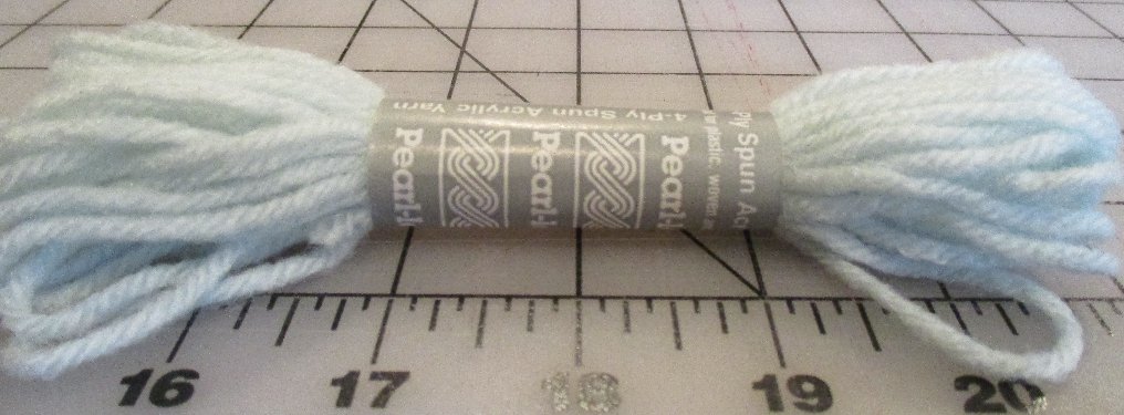 Pearl-Loft 4-Ply Spun Acrylic Yarn 10 Yards Light Green #49 Lot 100 Needlepoint Plastic Canvas