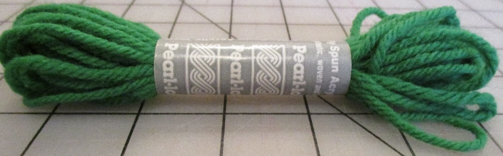 Pearl-Loft 4-Ply Spun Acrylic Yarn 10 Yards Dark Green #28 Lot 355 Needlepoint Plastic Canvas