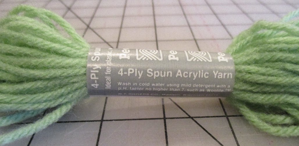 Pearl-Loft 4-Ply Spun Acrylic Yarn 10 Yards Lt. Grass Green #25 Lot 100 Needlepoint Plastic Canvas