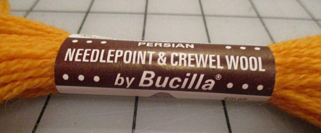 Bucilla Persion Needlepoint & Crewel 100% Wool 3 Ply 10 Yards #4 Medium Burnt Orange Embroidery Yarn
