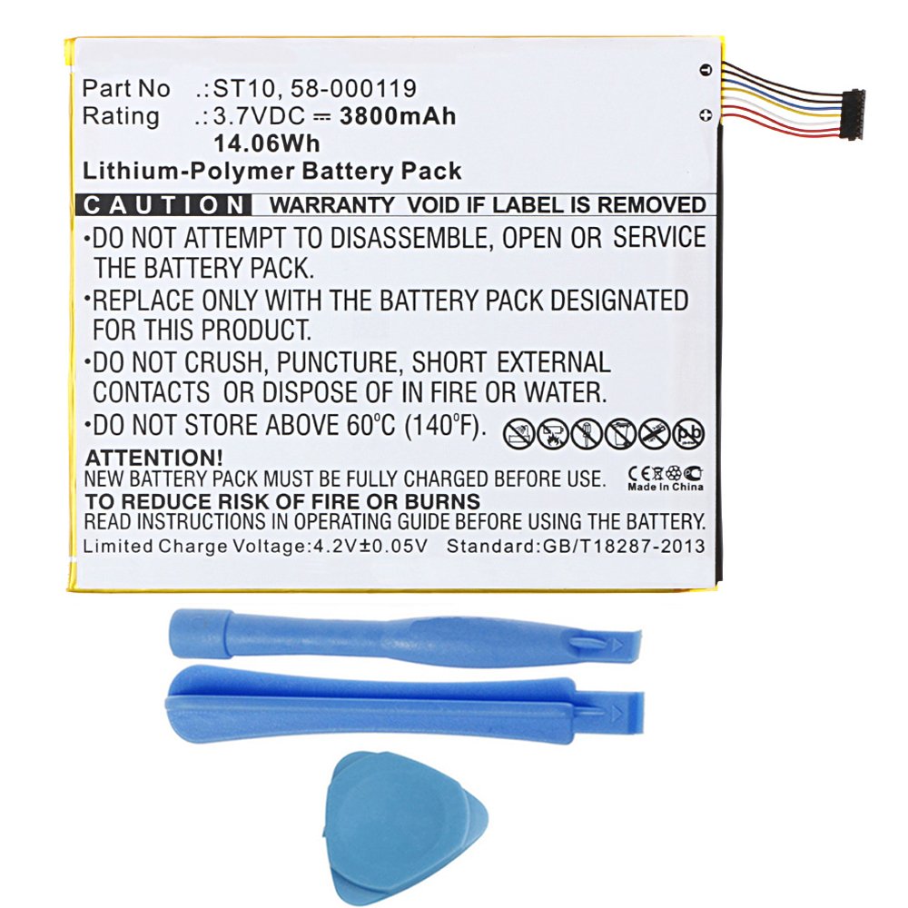 58-000119 26S1008 ST10 Battery for Amazon Kindle Fire HD 10 B00VKIY9RG SR87CV