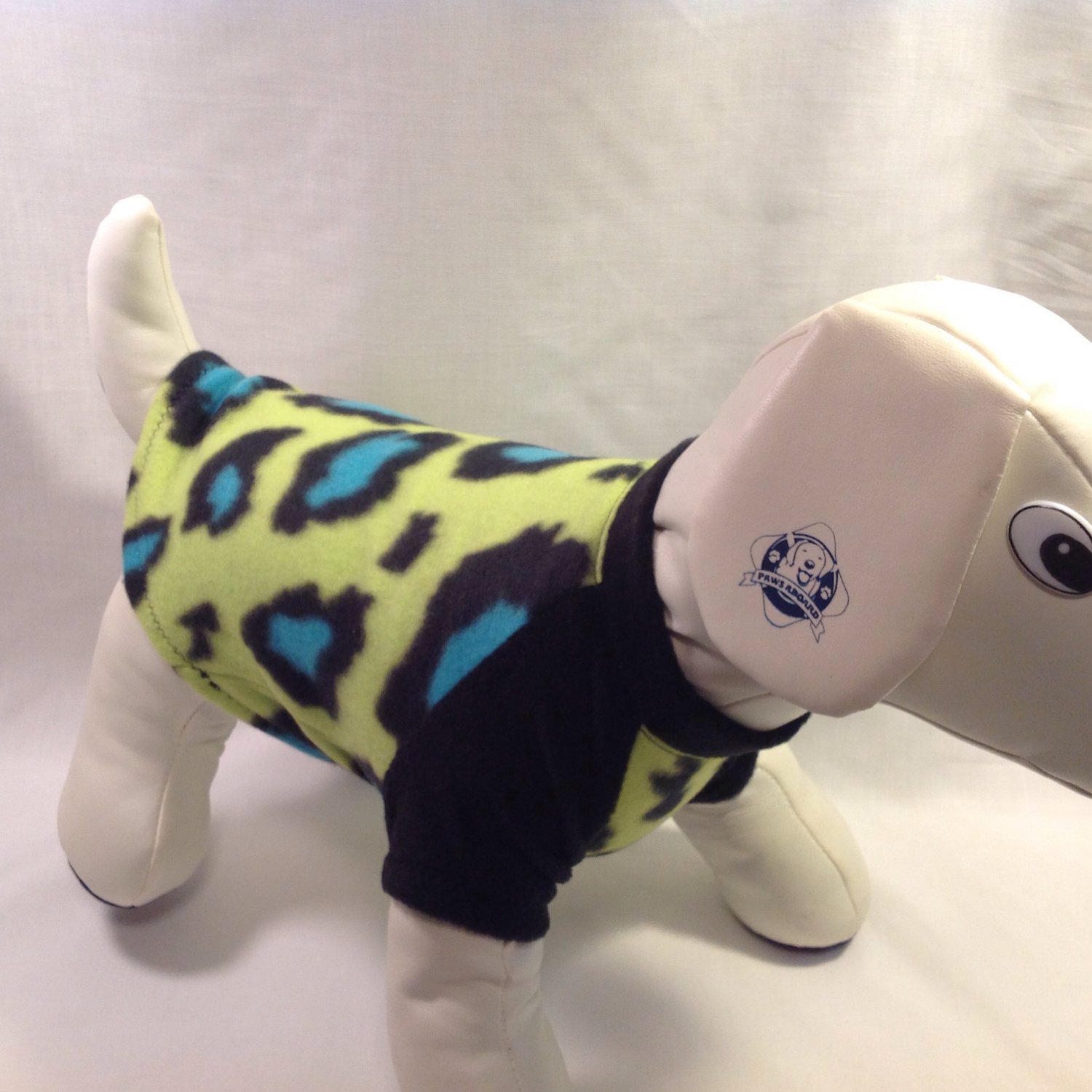 dog shirt X SMALL Brand New Handmade cheetah black blue dog shirts fleece sweater sweatshirt puppy