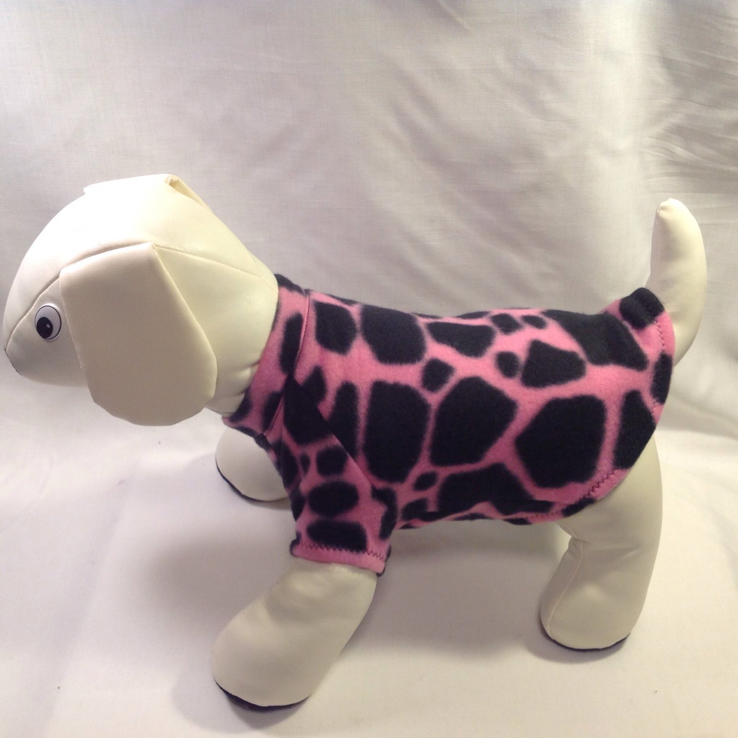 dog shirt X SMALL pink and black giraffe dog shirts fleece sweater sweatshirt puppy