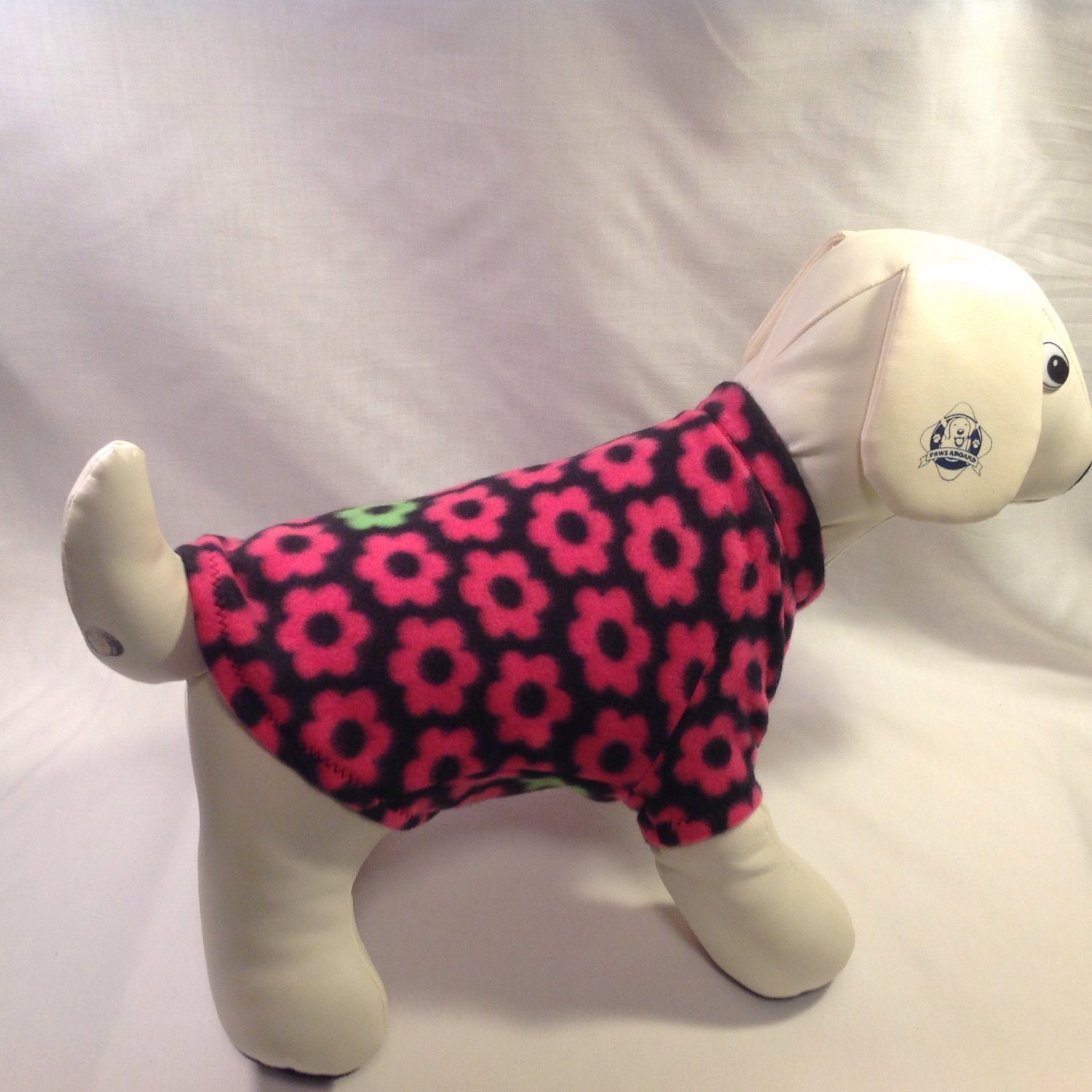 dog shirt X SMALL black with pink daisies dog shirts fleece sweater sweatshirt puppy