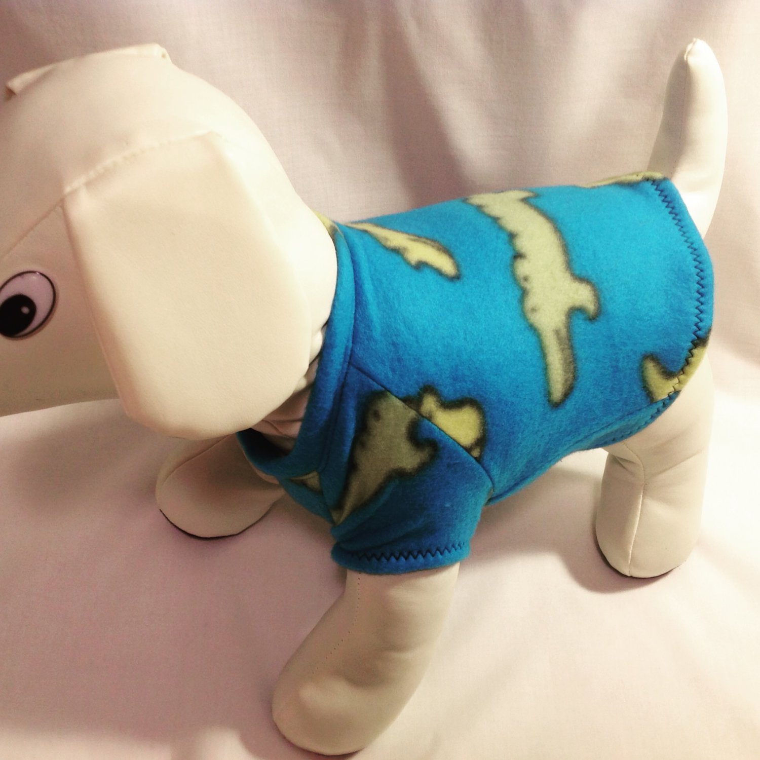 dog shirt SMALL blue turquoise dog shirts fleece sweater sweatshirt puppy