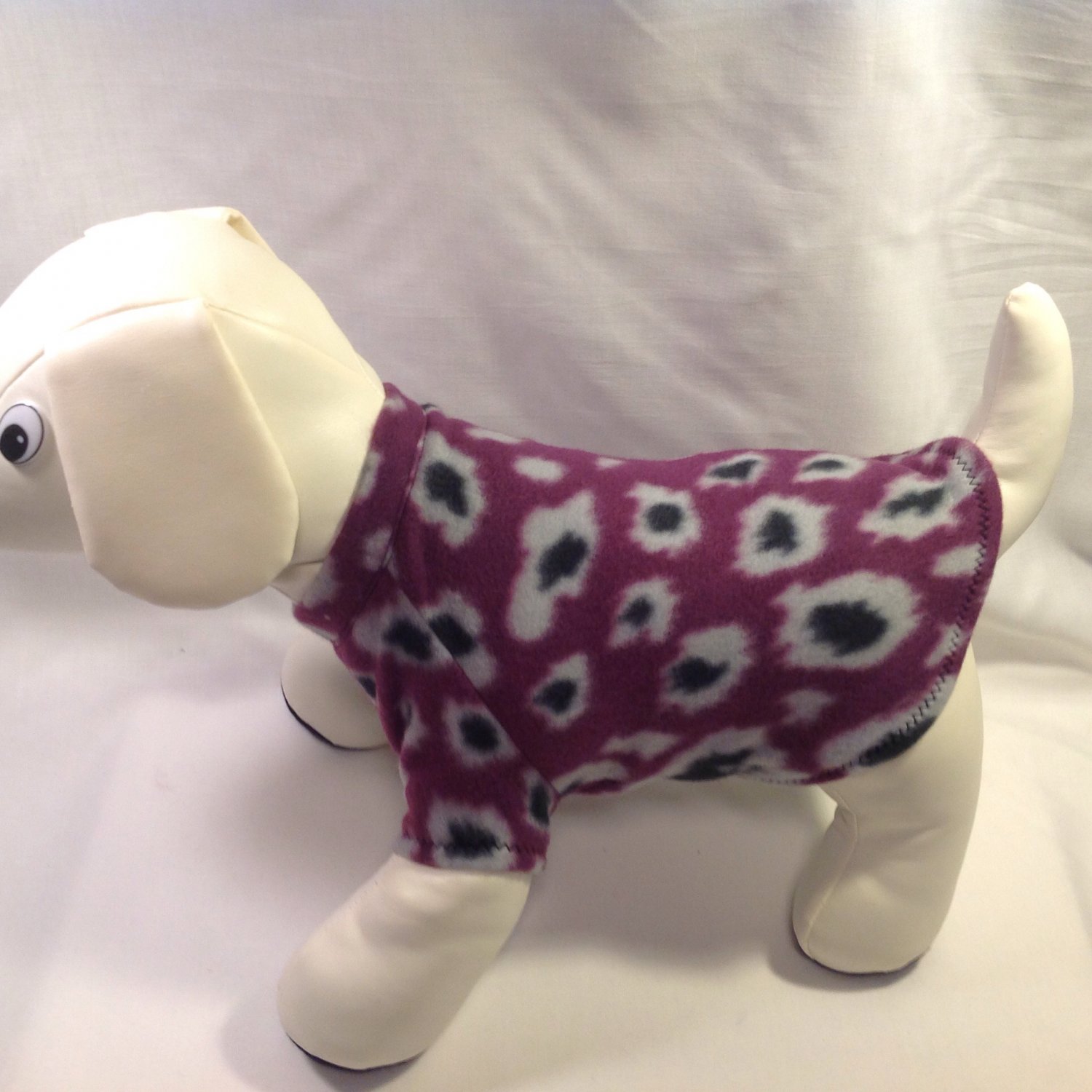 dog shirt SMALL purple cheetah dog shirts fleece sweater sweatshirt puppy