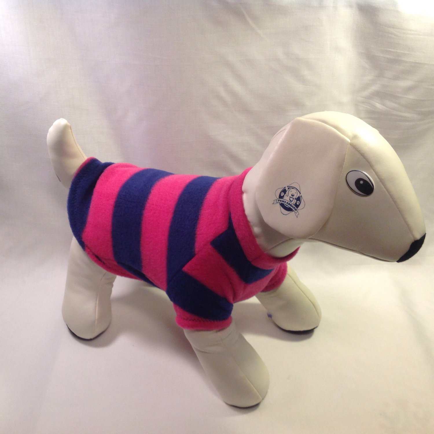 dog shirt SMALL pink and navy striped dog shirts fleece sweater sweatshirt puppy